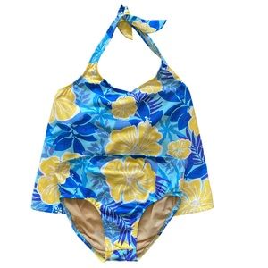 Vintage Lilly Pulitzer Floral 2 Piece Swimsuit, Women's Small